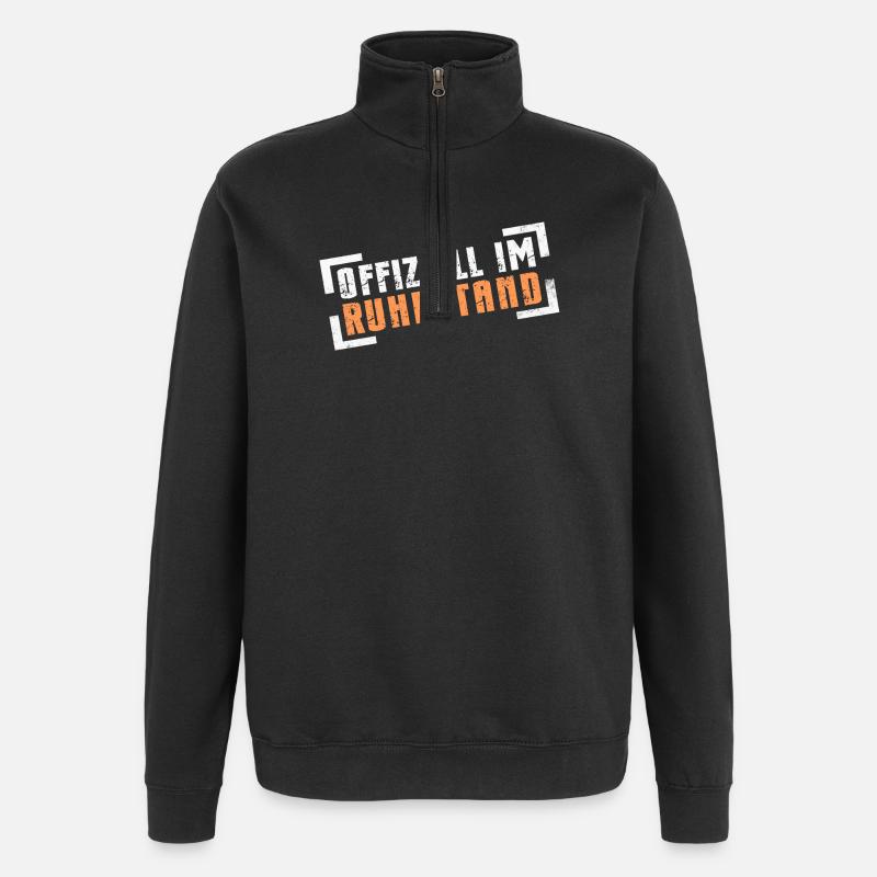 Ruhestand Rentner Rentnerin - Quarter-Zip-Sweatshirt - Schwarz