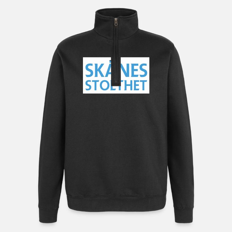 La fierté de la Scanie - Sweat à zip 1/4 - noir