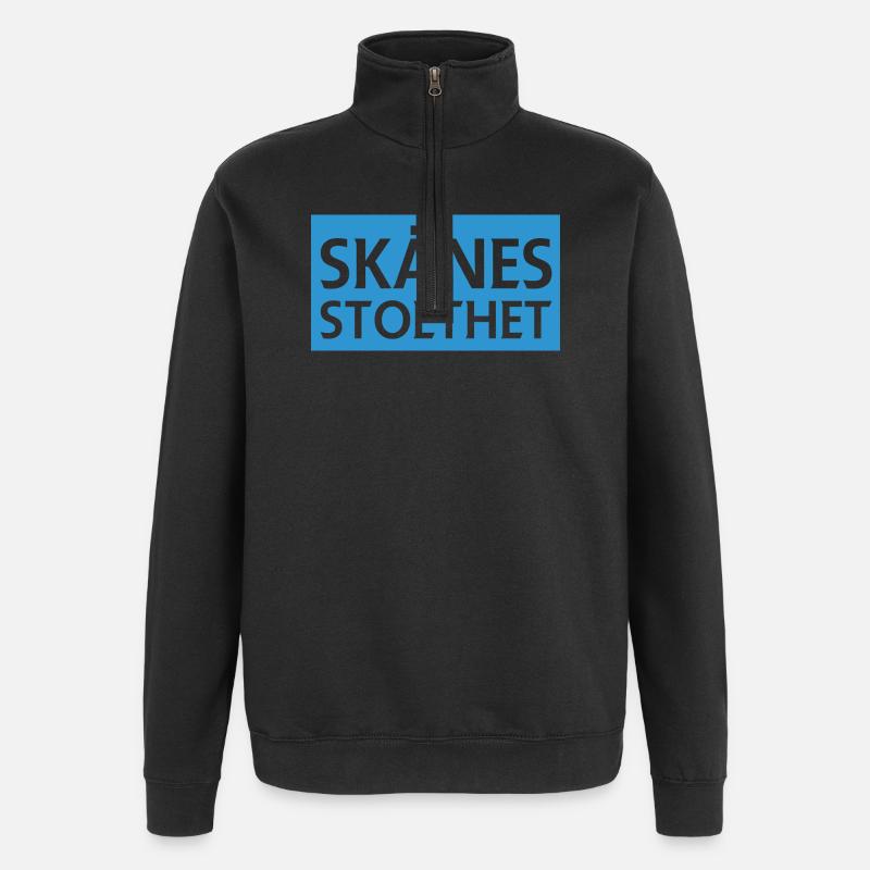 Der Stolz von Skåne - Quarter-Zip-Sweatshirt - Schwarz
