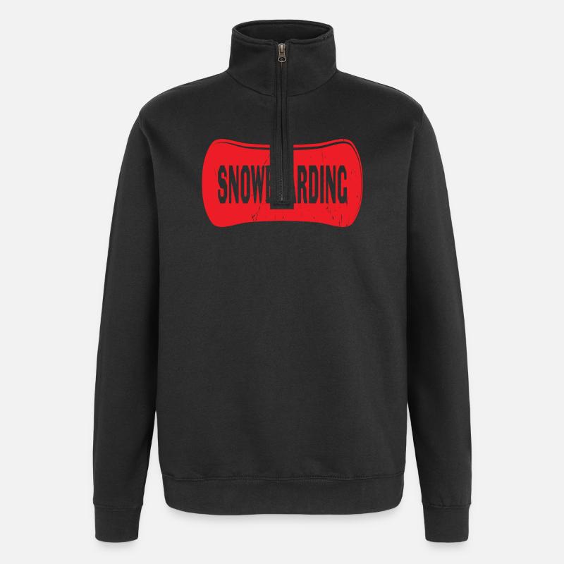 Snowboarding - Quarter-Zip Sweatshirt - black