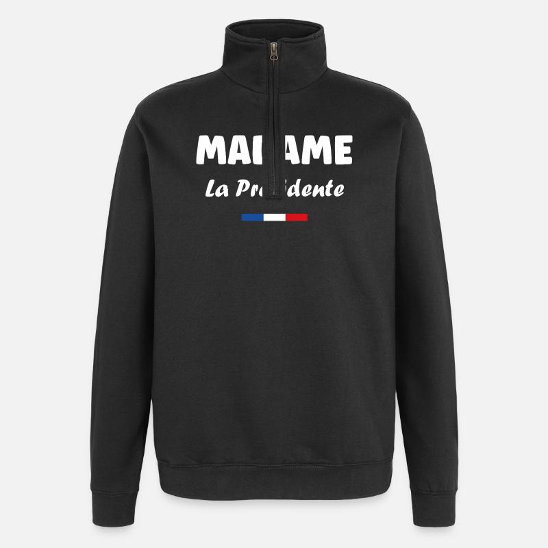 Présidente - Sweat à zip 1/4 - noir