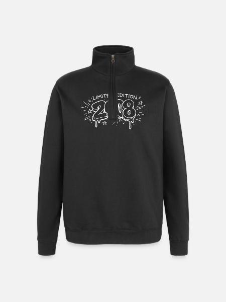 Limited Edition 2008 Graffiti Graphic Birthday - Quarter-Zip Sweatshirt - black