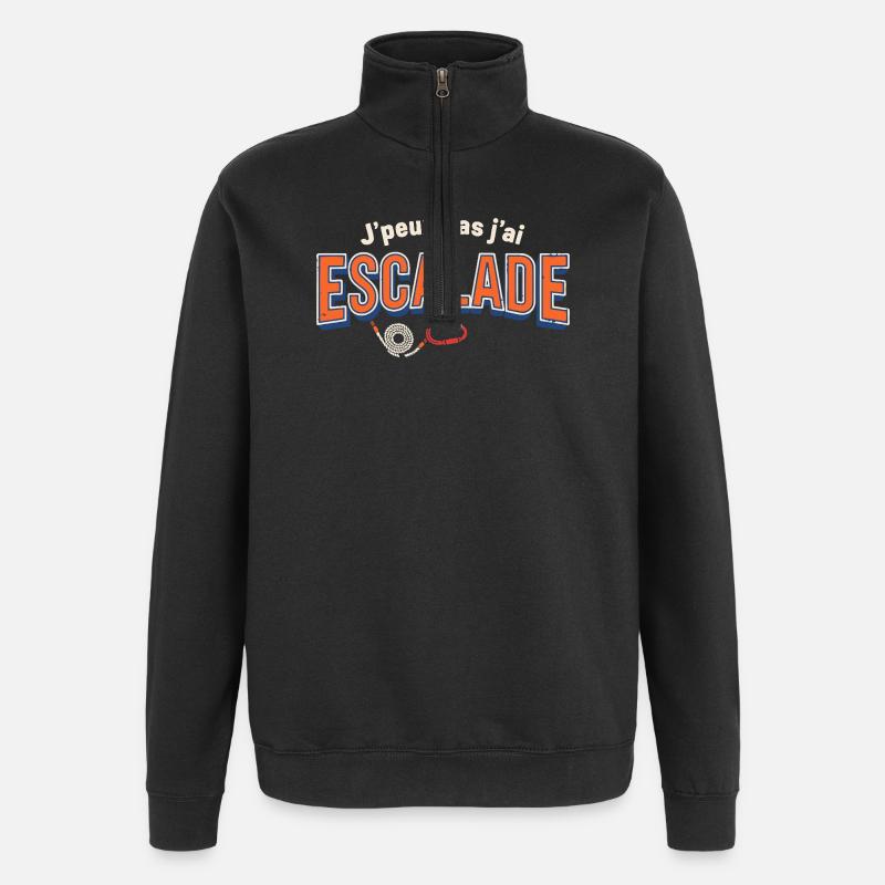 J'peux pas j'ai Escalade - Sweat à zip 1/4 - noir