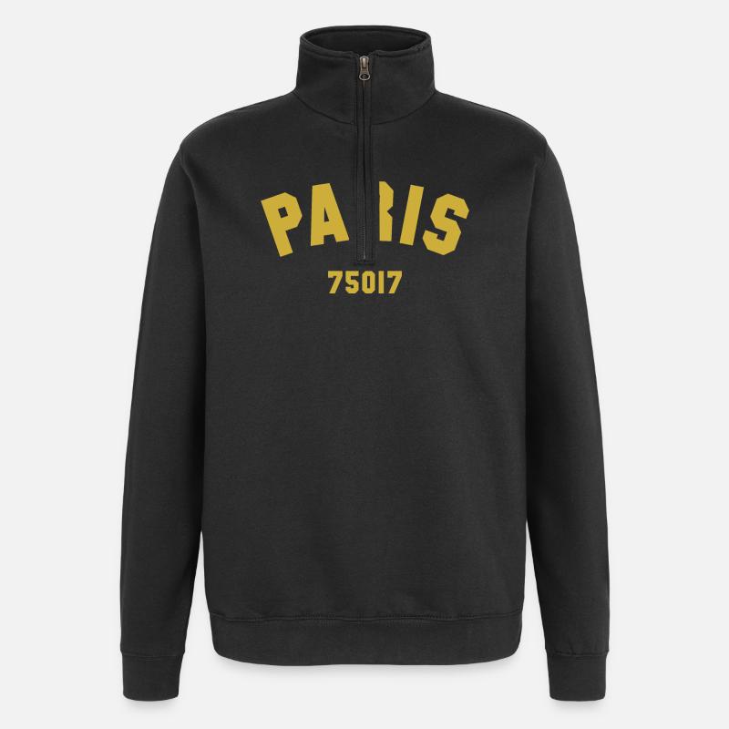 PARIS 17. Arrondissement - Quarter-Zip-Sweatshirt - Schwarz