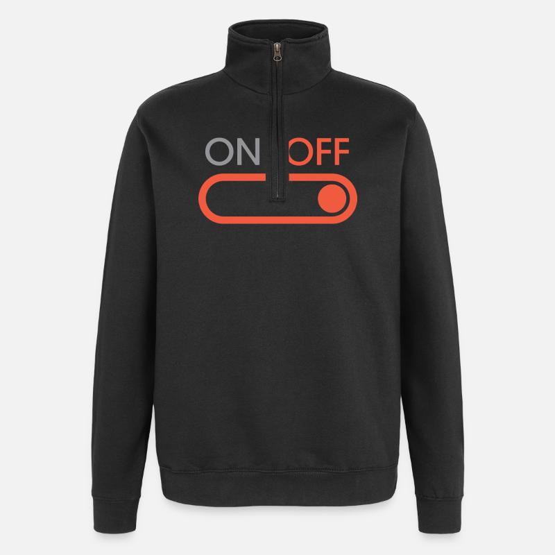 off button - Gaming and Streaming - Quarter-Zip Sweatshirt - black