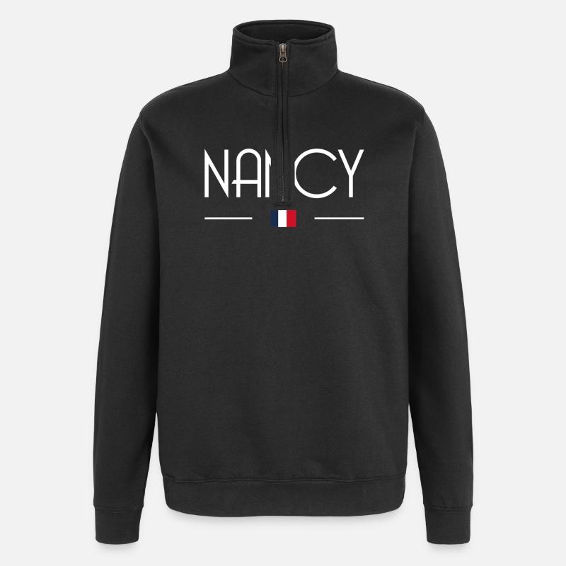 Nancy - Sweat à zip 1/4 - noir