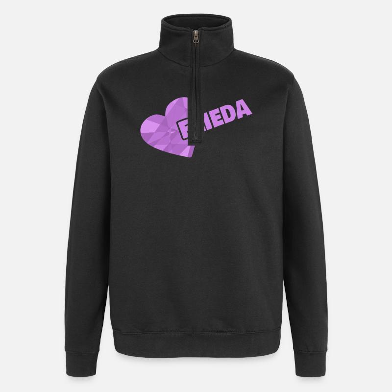 Frieda as a crown - Quarter-Zip Sweatshirt - black