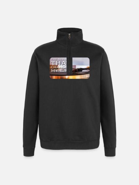 The needle that changed my life - Quarter-Zip Sweatshirt - black