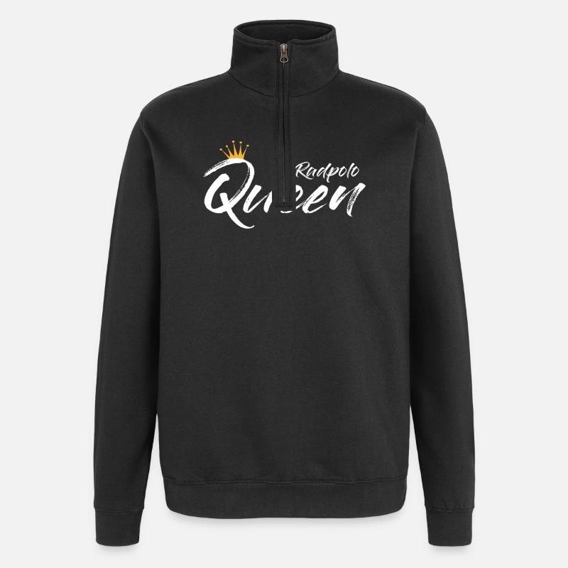 Reine du polo à vélo - Sweat à zip 1/4 - noir