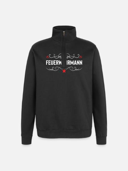 Feuerwehrmann Feuerwehr - Quarter-Zip-Sweatshirt - Schwarz