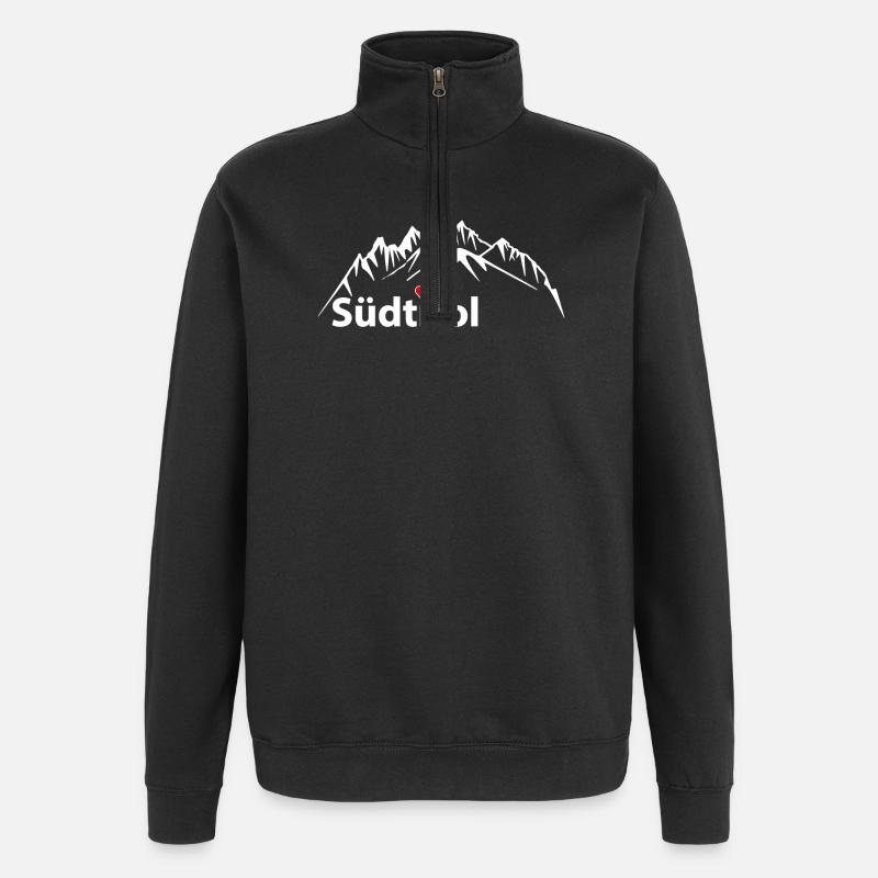 Die Dolomiten, Berge Südtirol - Quarter-Zip-Sweatshirt - Schwarz