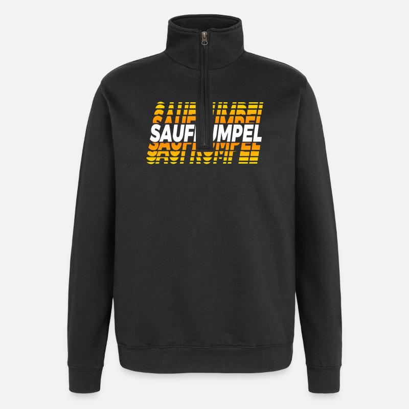 Saufkumpel - Quarter-Zip-Sweatshirt - Schwarz