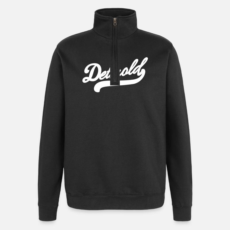 Detmold Rétro - Sweat à zip 1/4 - noir
