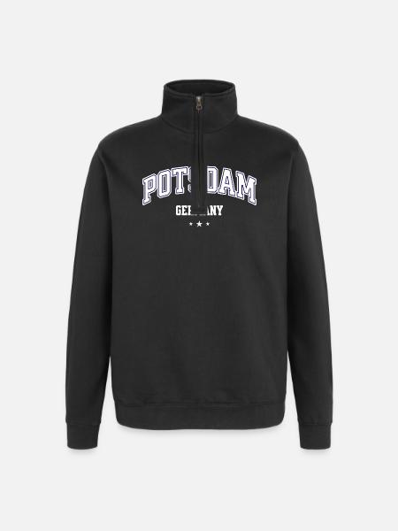 Potsdam Germany College Emblem - Quarter-Zip Sweatshirt - black