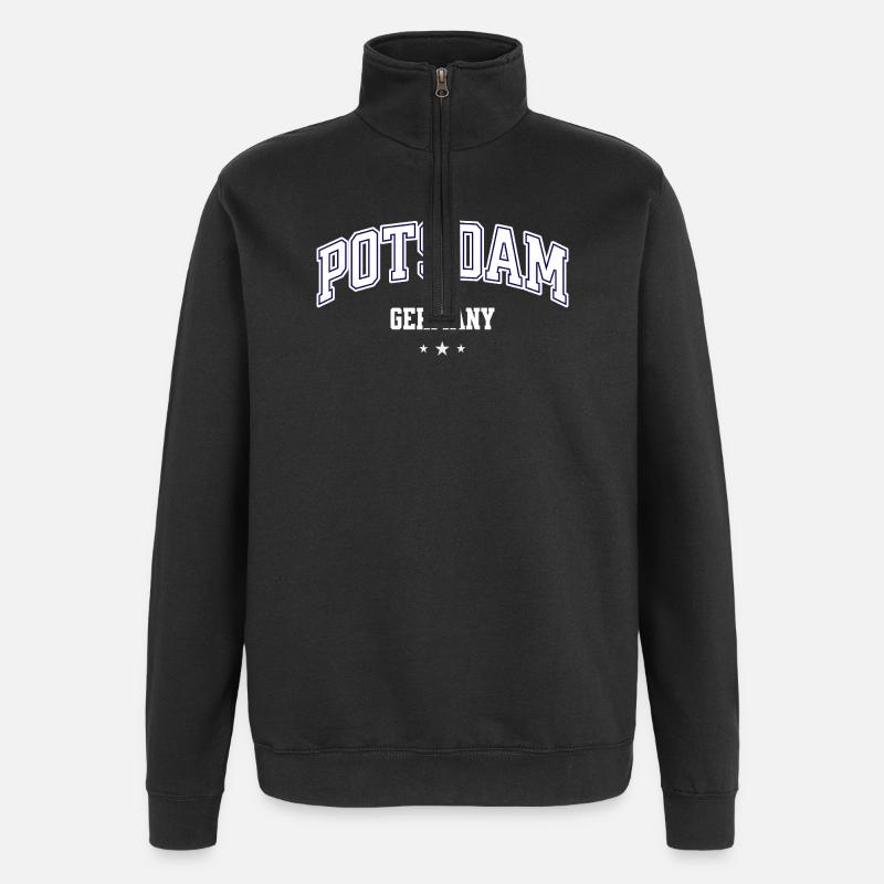 Emblème du Potsdam Germany College - Sweat à zip 1/4 - noir