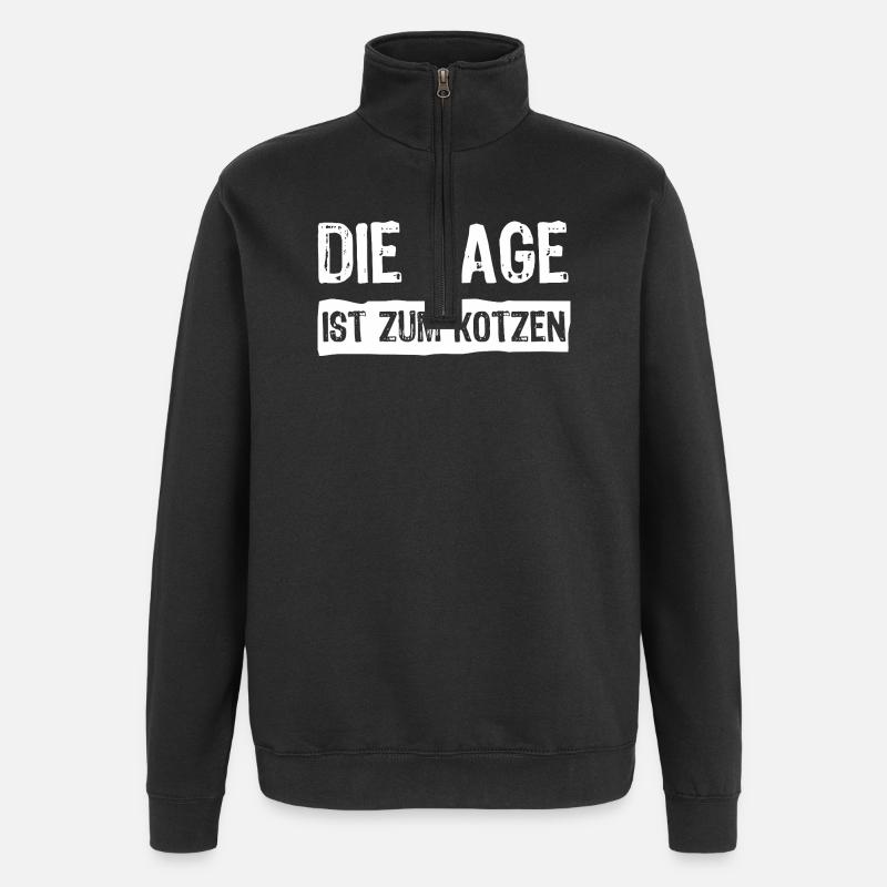 L’emplacement est nul - Sweat à zip 1/4 - noir