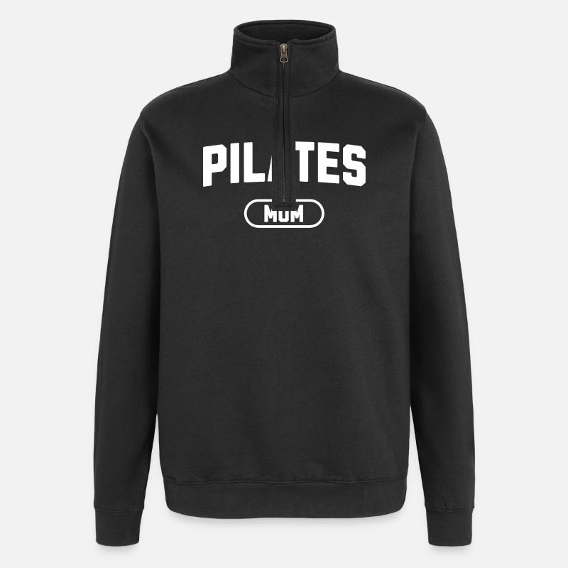 Pilates Mama - Quarter-Zip-Sweatshirt - Schwarz