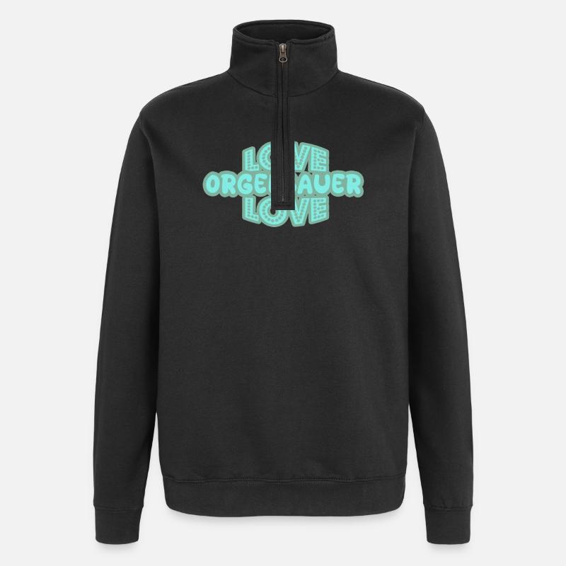 Orgelbauer als Berufung - Quarter-Zip-Sweatshirt - Schwarz
