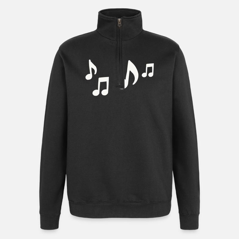 Notenfluss Silhouette - Quarter-Zip-Sweatshirt - Schwarz
