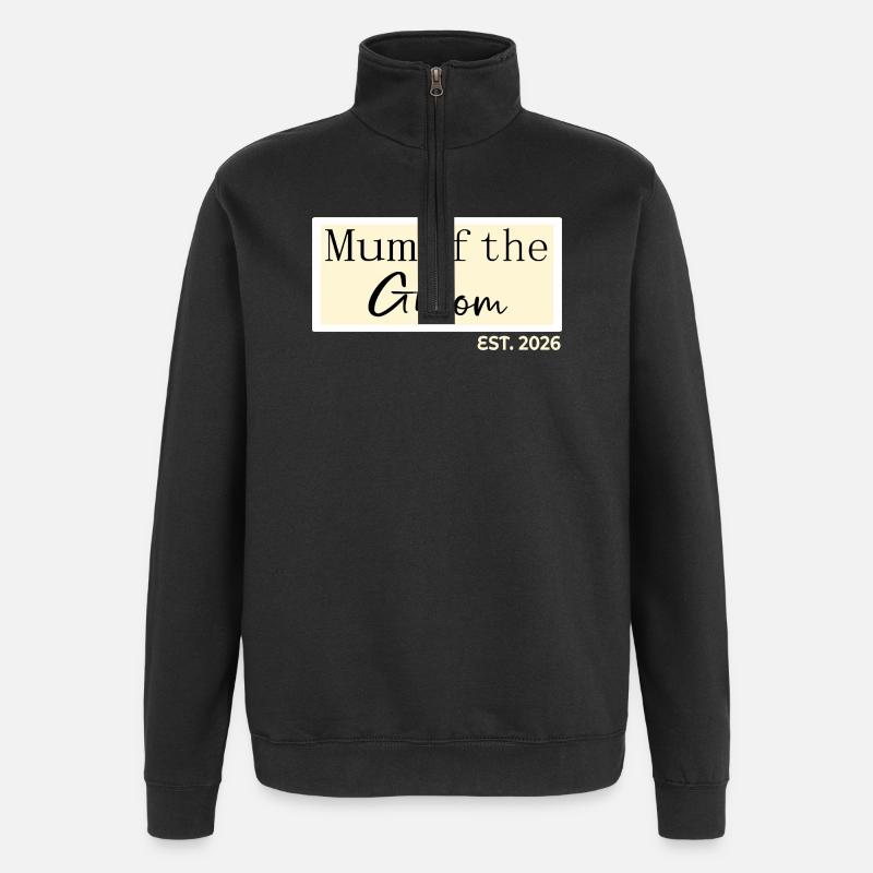 Maman du Marié 2026 - Sweat à zip 1/4 - noir