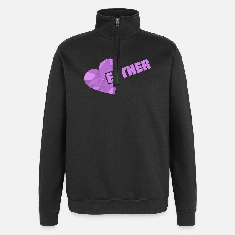 Esther dans le rôle de Kroenchen - Sweat à zip 1/4 - noir