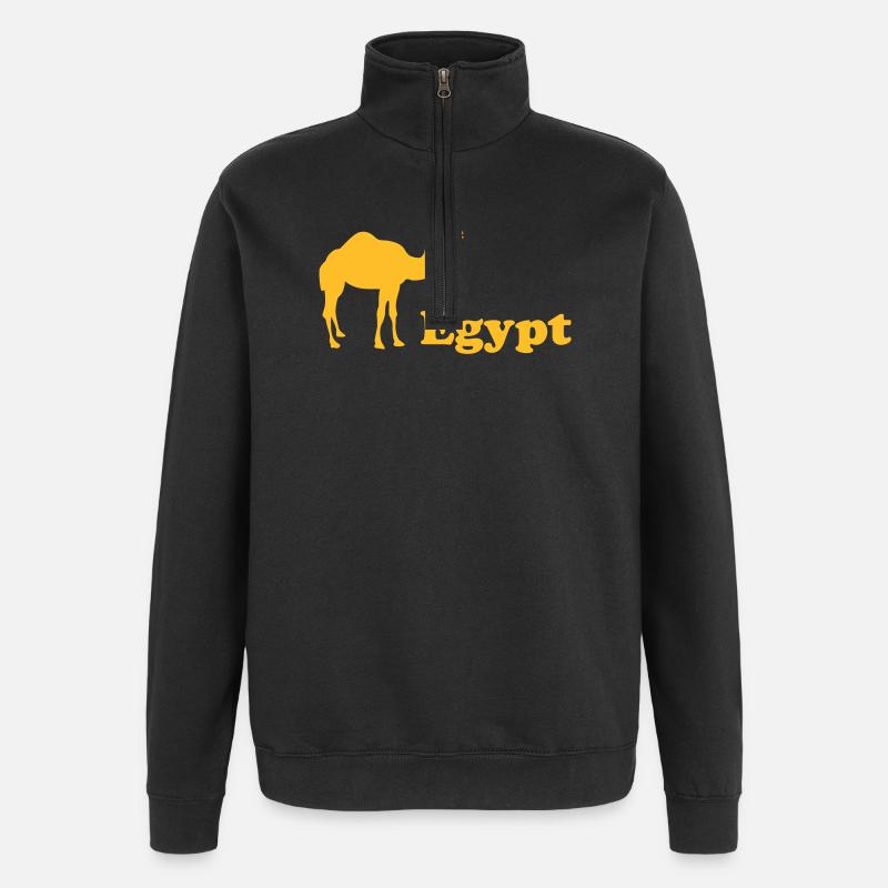 Egypt Egypte - Sweat à zip 1/4 - noir