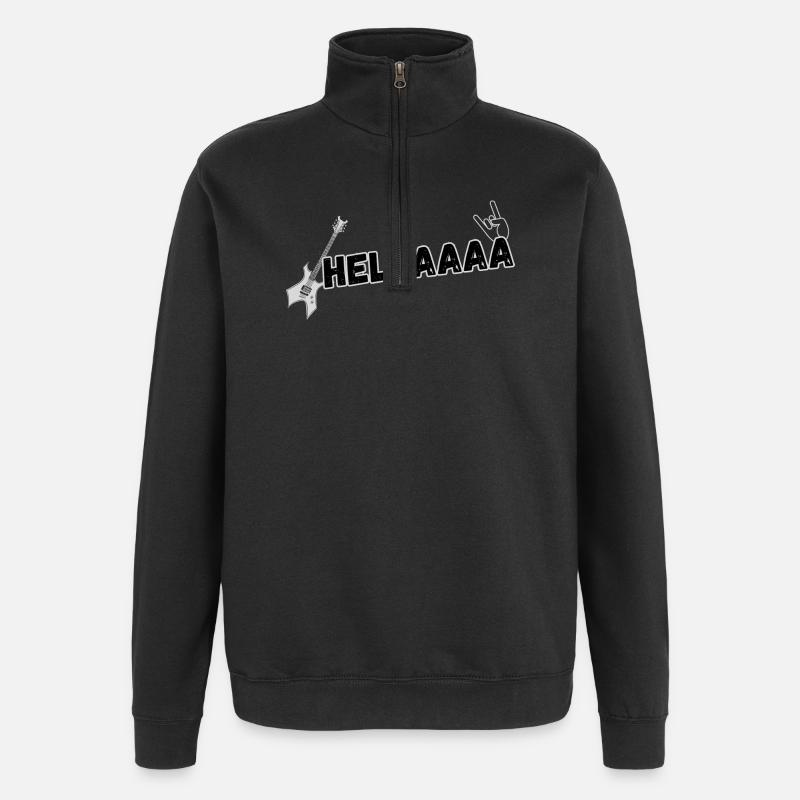 HELGA - Quarter-Zip-Sweatshirt - Schwarz