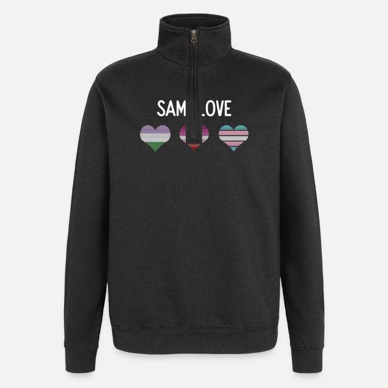 LGBTQ Pride Month - Same Love - Quarter-Zip Sweatshirt - black