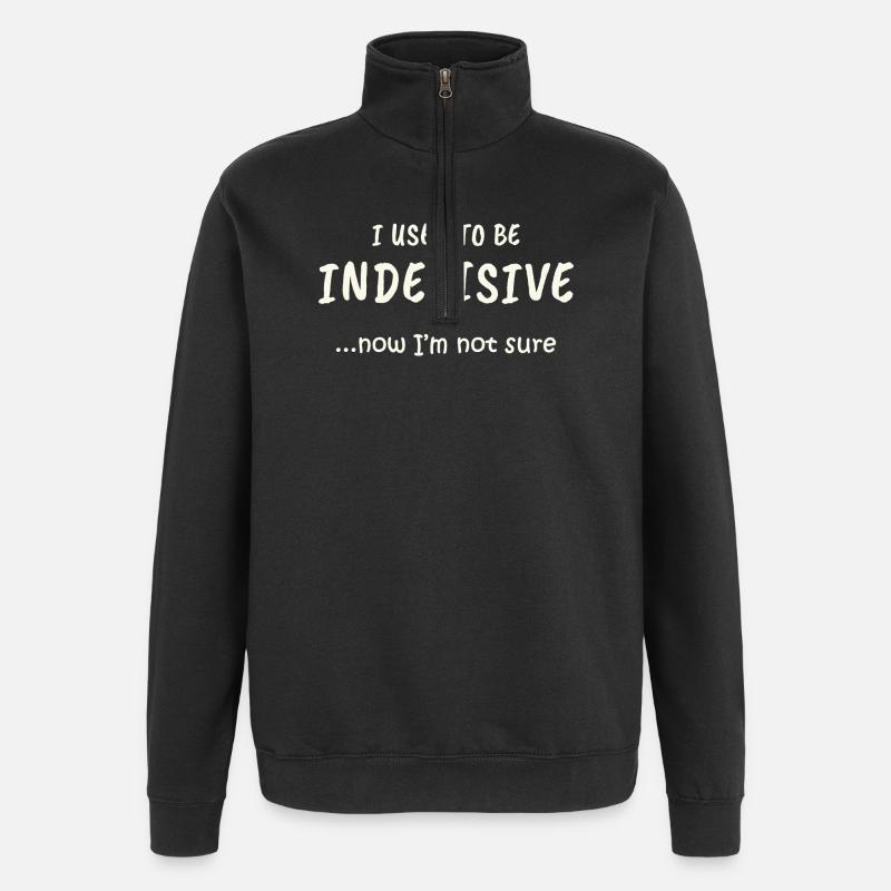 Indecisive Mode - Quarter-Zip Sweatshirt - black