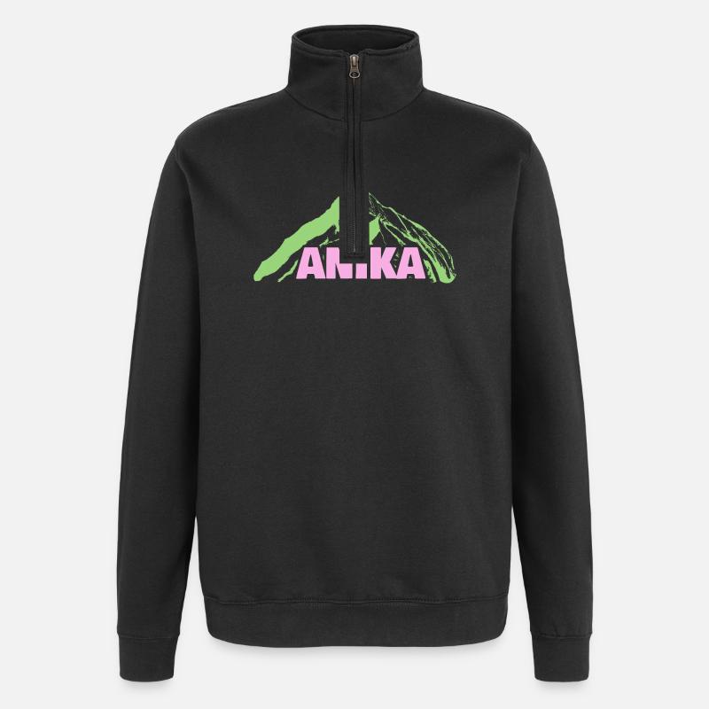 Anika - Quarter-Zip Sweatshirt - black