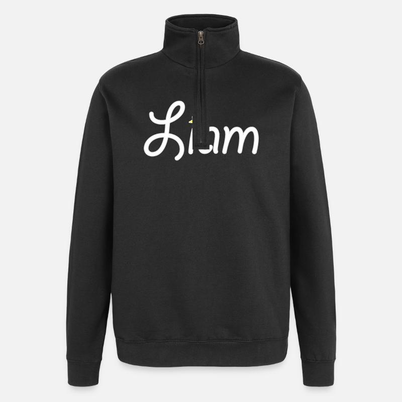 Liam - Quarter-Zip-Sweatshirt - Schwarz