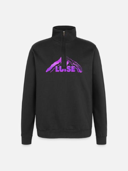Gift for Luise - Quarter-Zip Sweatshirt - black