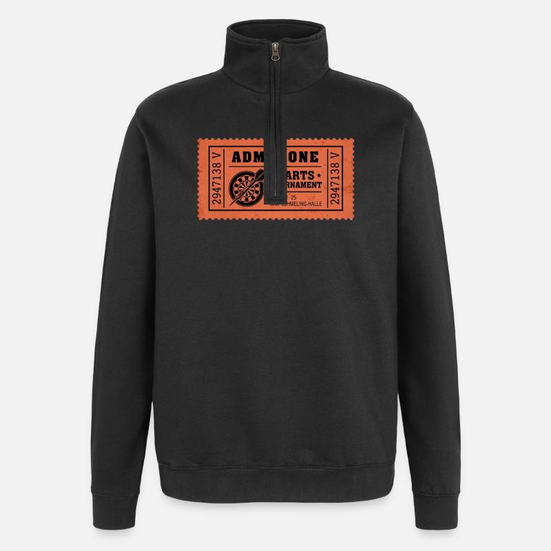 Darts Turnier Ticket 2024 - Quarter-Zip-Sweatshirt - Schwarz