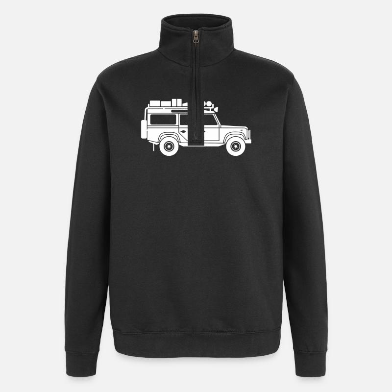 Defender D110-White - Quarter-Zip-Sweatshirt - Schwarz
