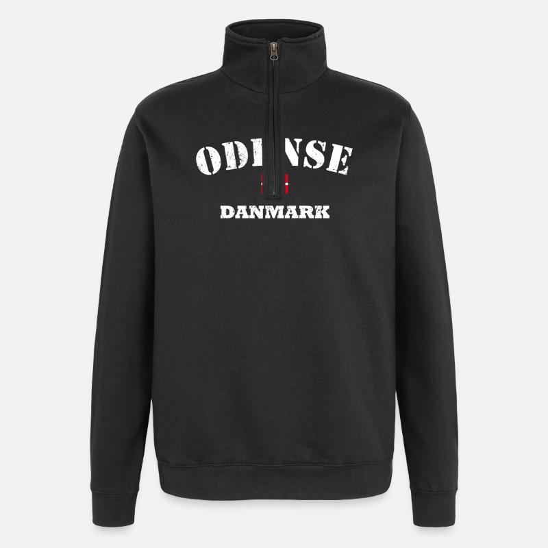 Odense Danmark - Quarter-Zip Sweatshirt - black