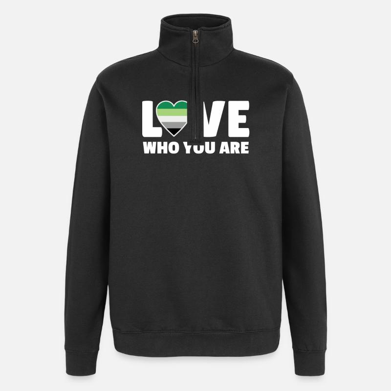 Liebe, wer du bist - Quarter-Zip-Sweatshirt - Schwarz