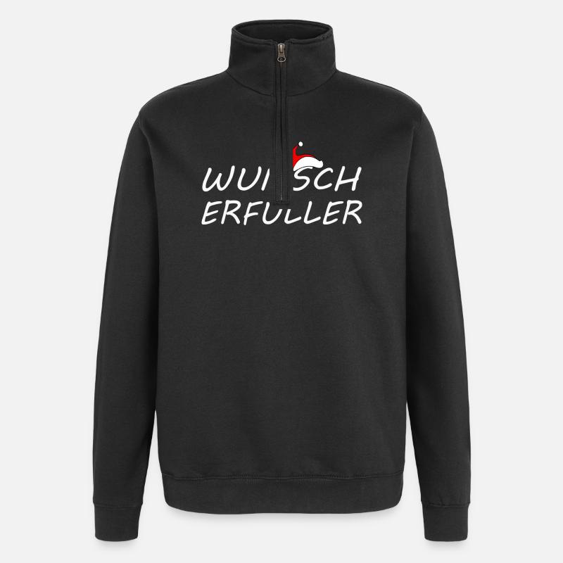 WUNSCHERFÜLLER - Quarter-Zip-Sweatshirt - Schwarz