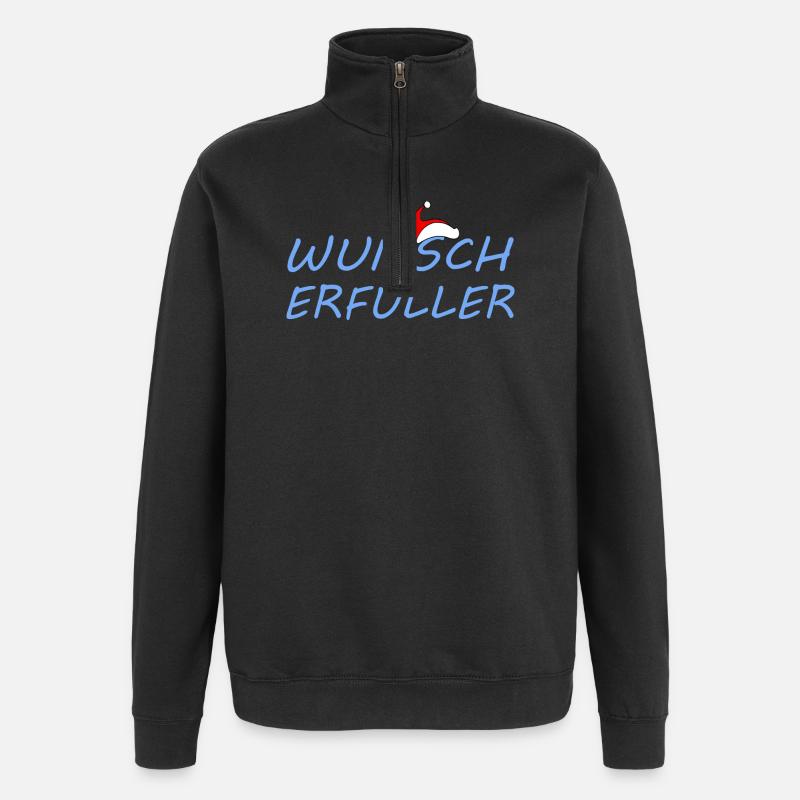 WUNSCHERFÜLLER - Quarter-Zip-Sweatshirt - Schwarz
