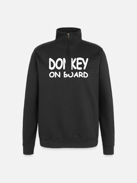 âne - Sweat à zip 1/4 - noir