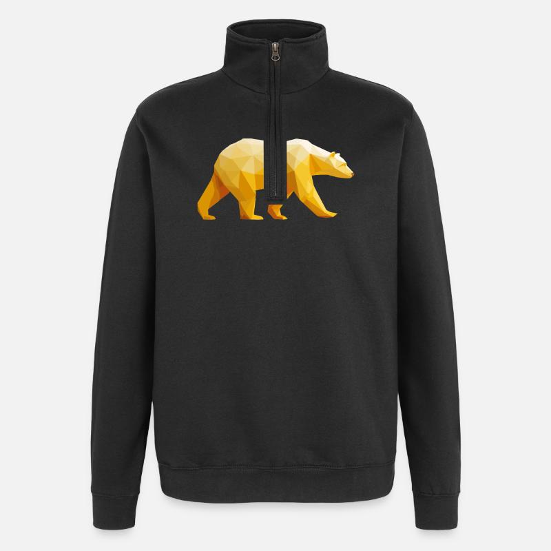 Polygone d’ours polaires Ours polaires Hiver - Sweat à zip 1/4 - noir