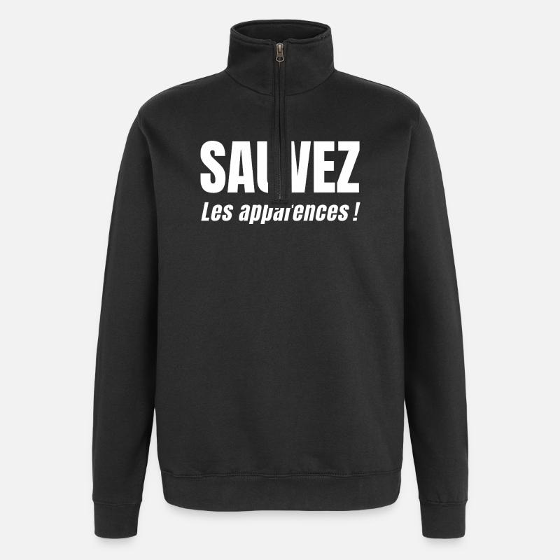 RETTET DEN SCHEIN! - Quarter-Zip-Sweatshirt - Schwarz