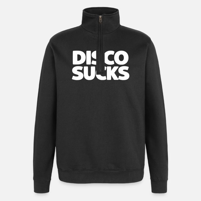 Disco ist - Quarter-Zip-Sweatshirt - Schwarz