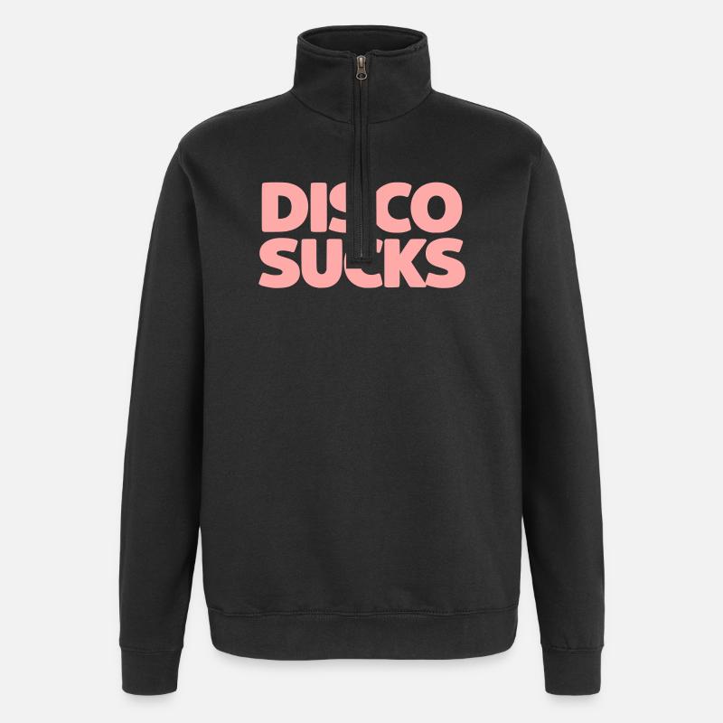 Disco ist - Quarter-Zip-Sweatshirt - Schwarz