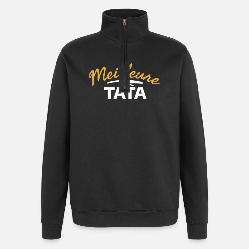 Design d'Expression Paternée TATA Mère - Sweat à zip 1/4 - noir