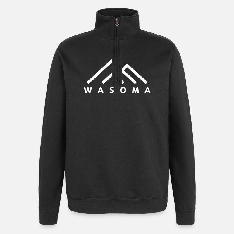 WASOMA - Quarter-Zip-Sweatshirt - Schwarz