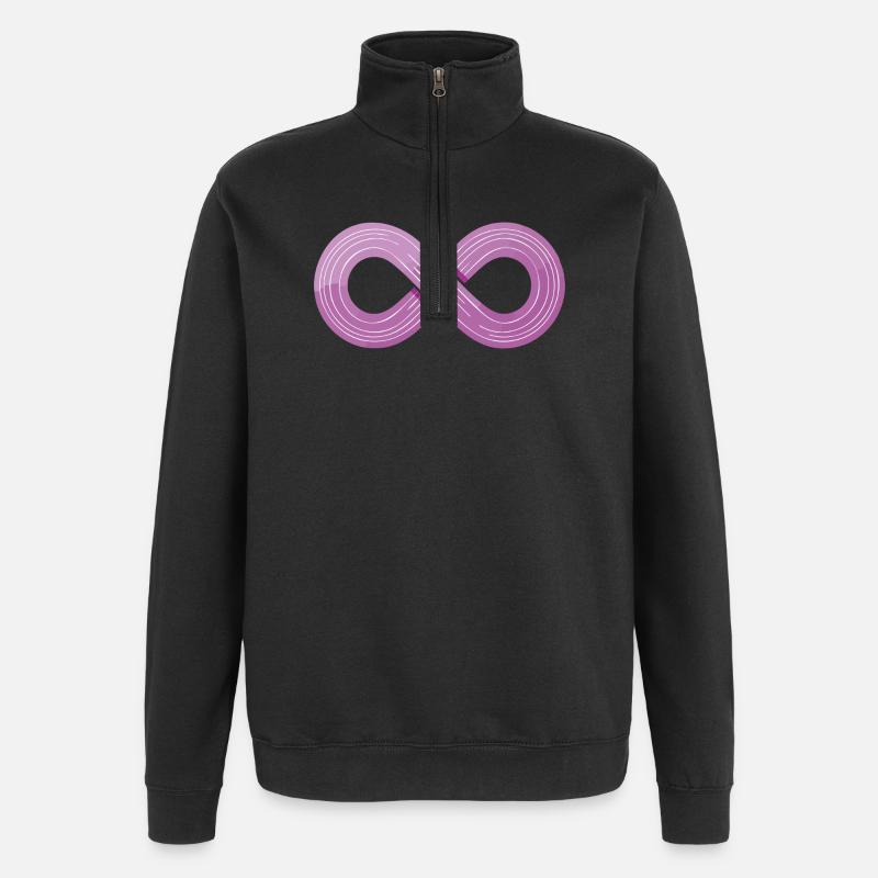 Infinity Flow – symbole d’agilité - Sweat à zip 1/4 - noir