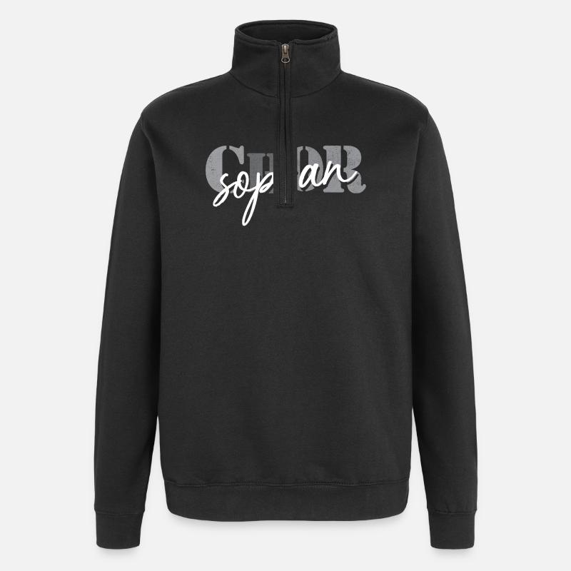 Chor Sopran - Quarter-Zip-Sweatshirt - Schwarz