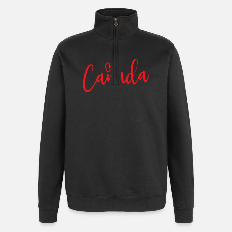 Canada Heart Women’s Love Canada - Sweat à zip 1/4 - noir