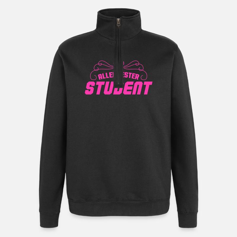 Allerbester Student - Quarter-Zip-Sweatshirt - Schwarz