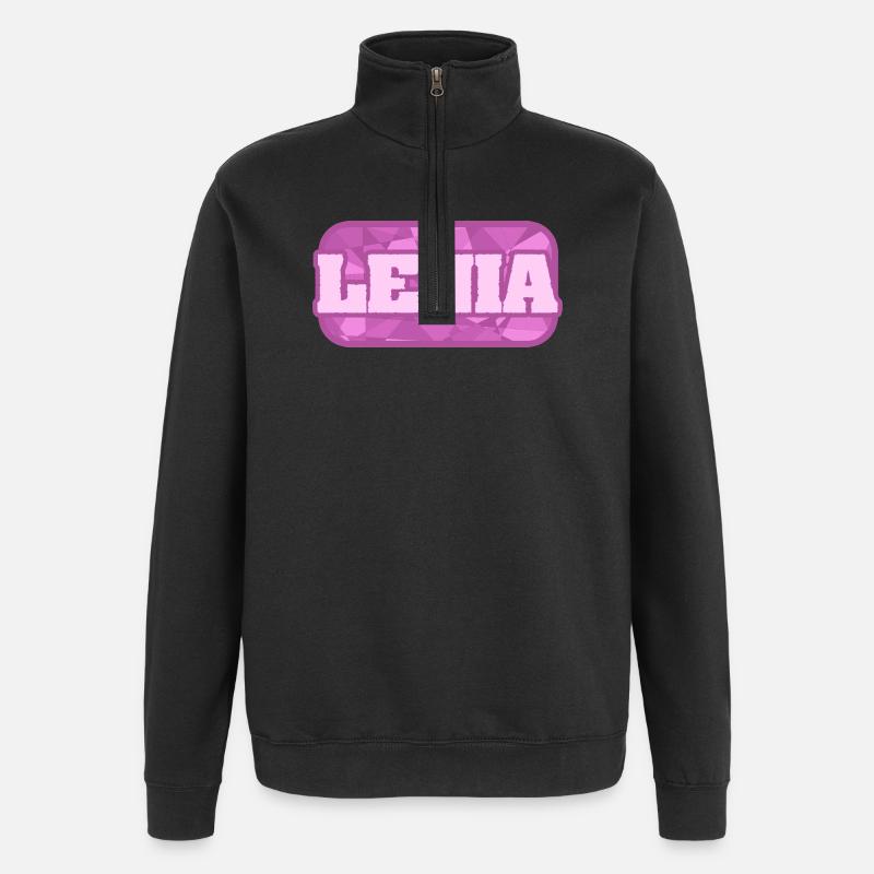 Cadeau pour Lenia - Sweat à zip 1/4 - noir